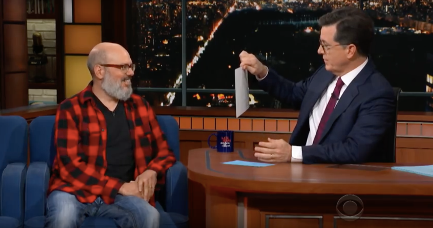 David on The Late Show with Stephen Colbert (Video: May 22, 2018)